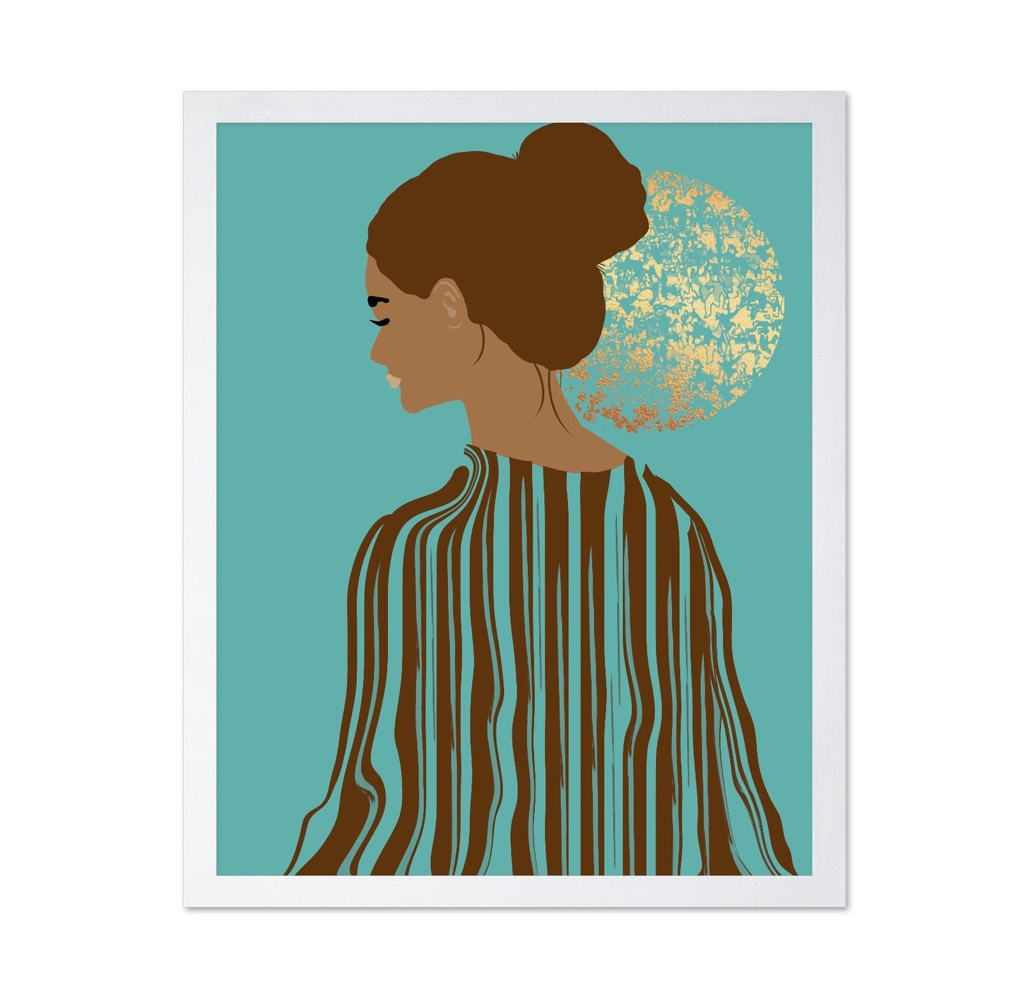 Teal Stripe Portrait