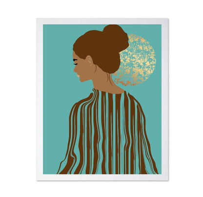 Teal Stripe Portrait