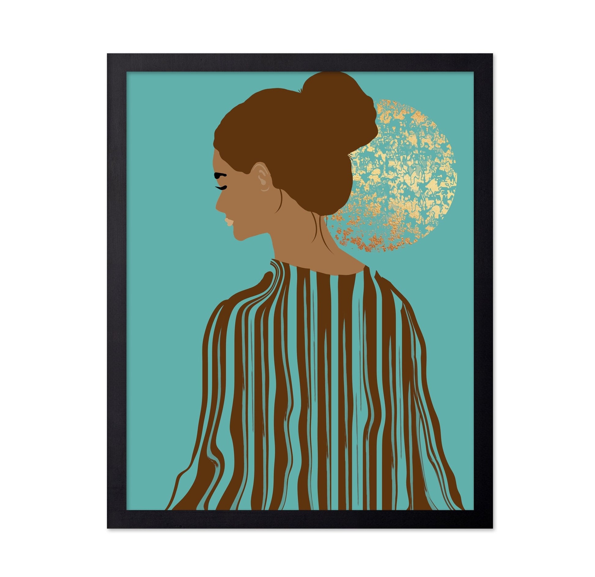 Teal Stripe Portrait