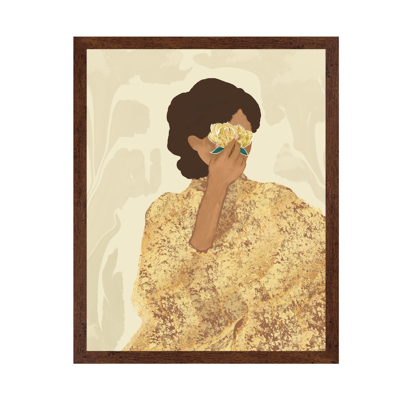 Golden Floral Portrait
