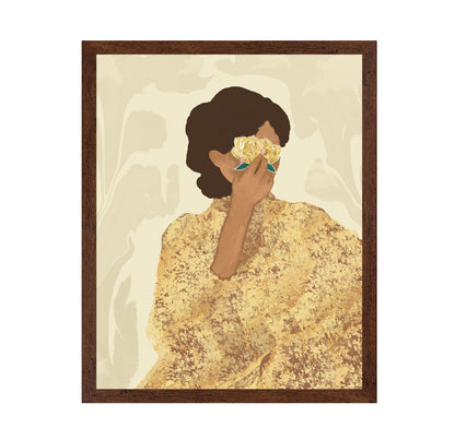 Golden Floral Portrait
