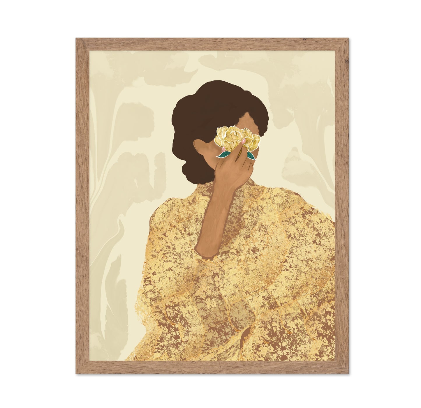 Golden Floral Portrait