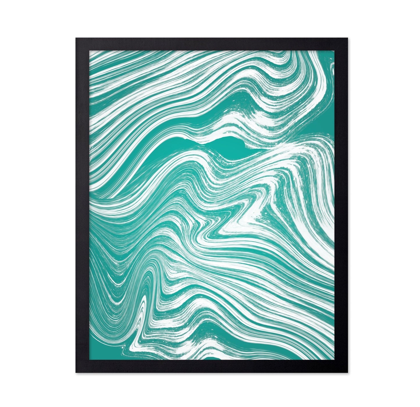 Teal Flow Lines