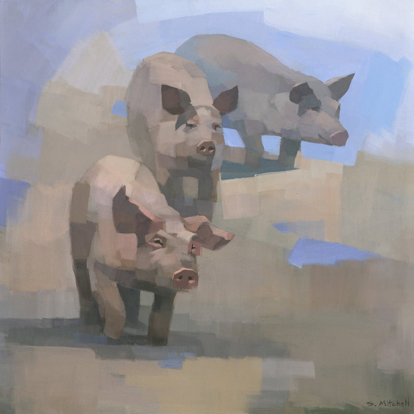 Pastel Pig Trio