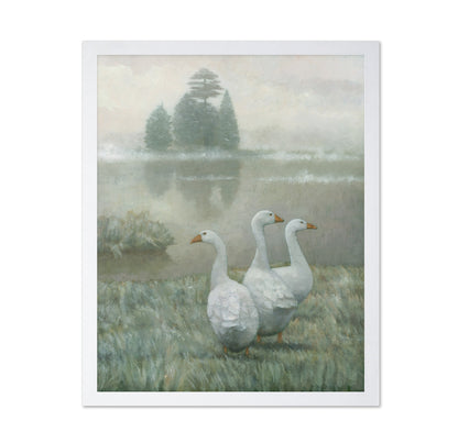 Three White Geese