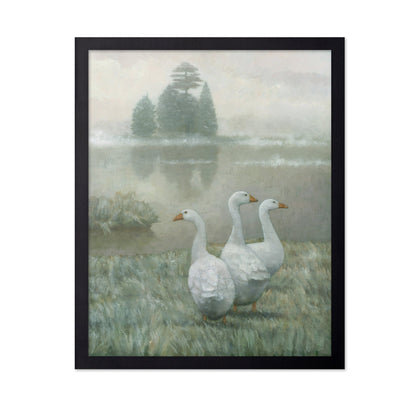 Three White Geese