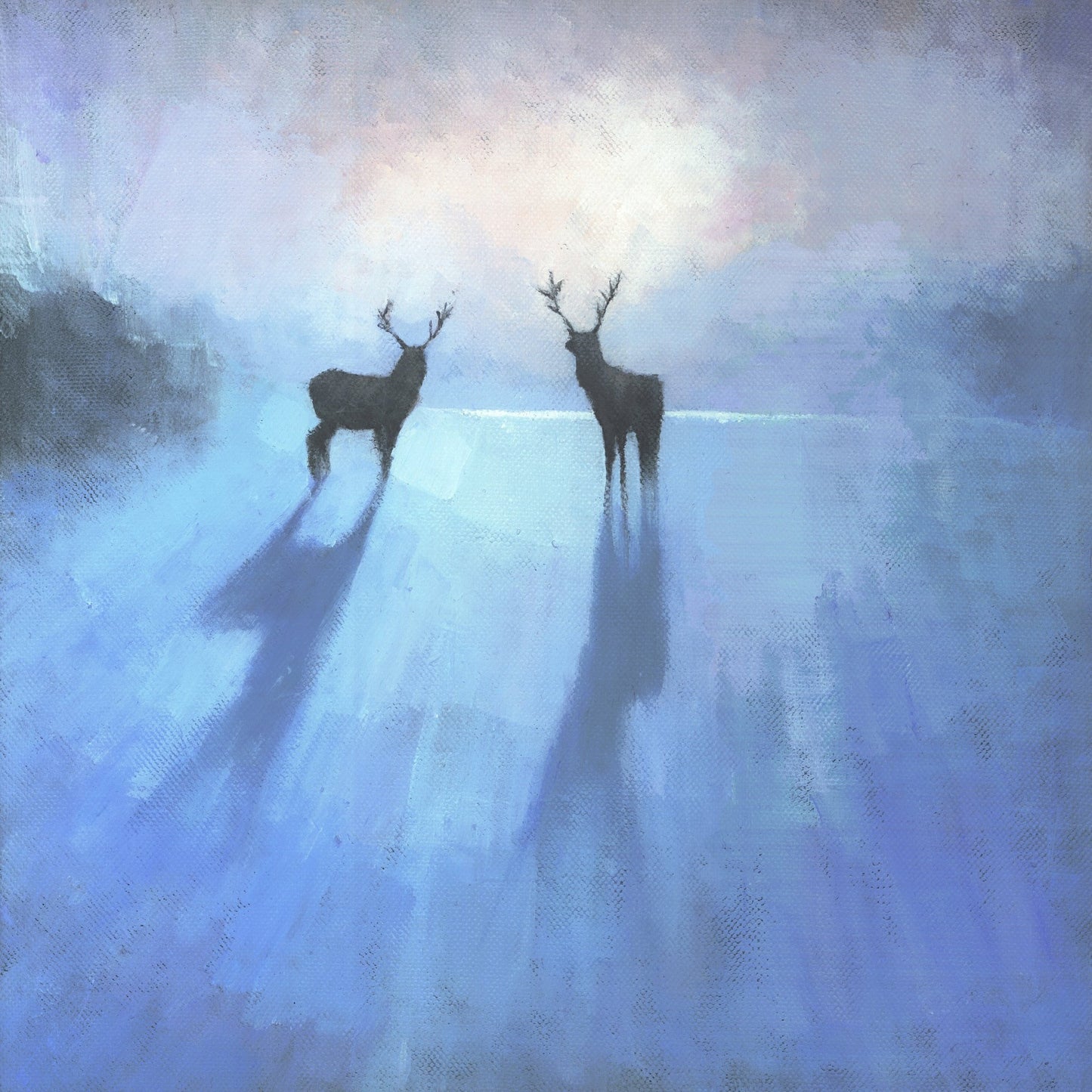 Deer In Misty Blue