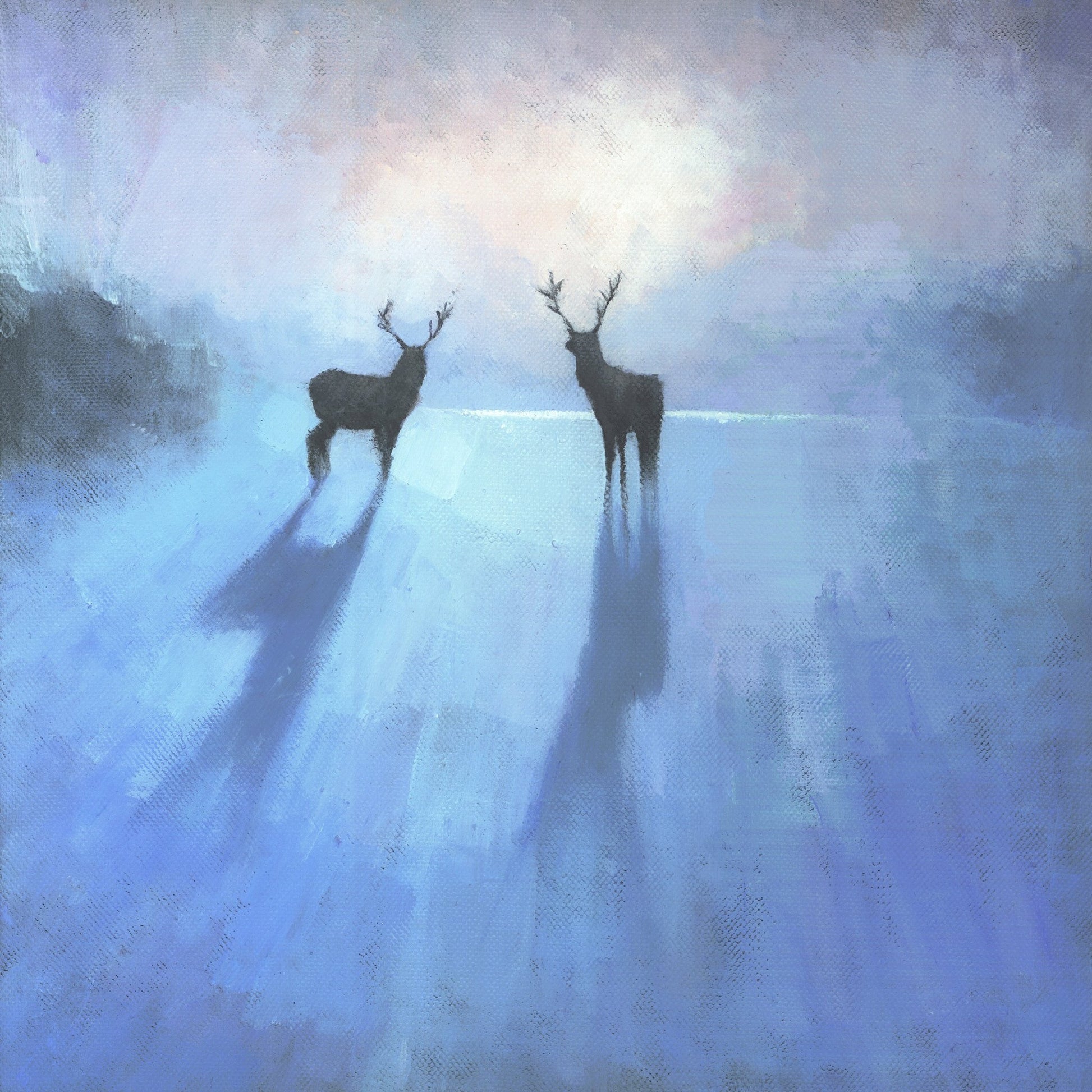 Deer In Misty Blue