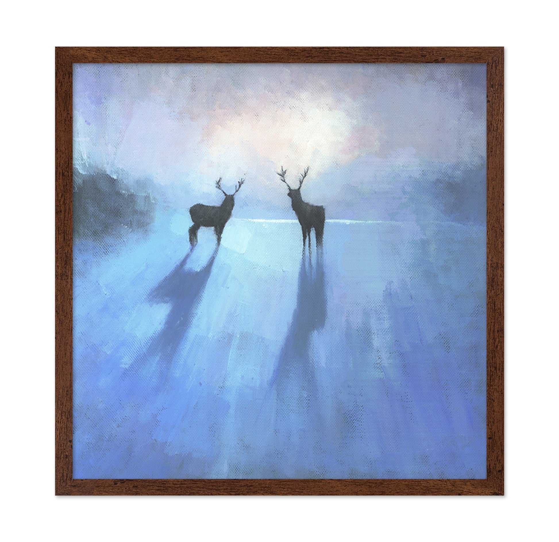 Deer In Misty Blue