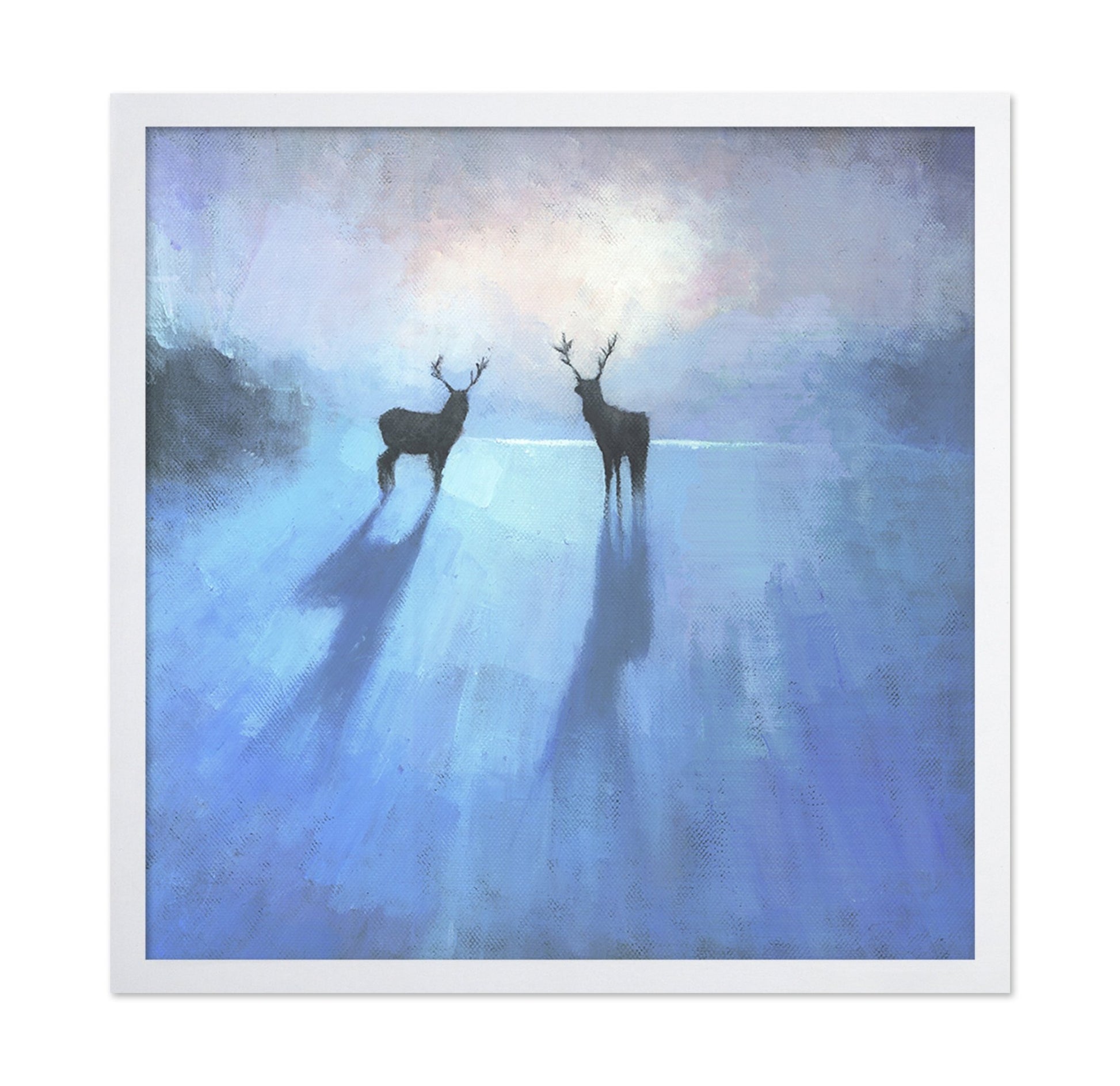 Deer In Misty Blue