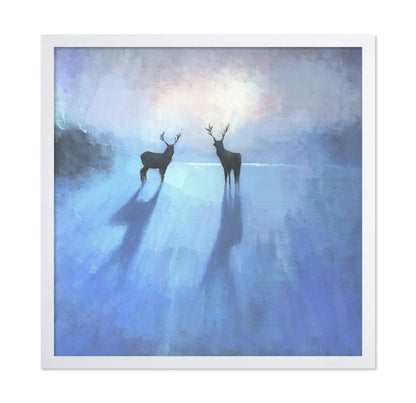 Deer In Misty Blue
