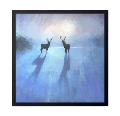 Deer In Misty Blue
