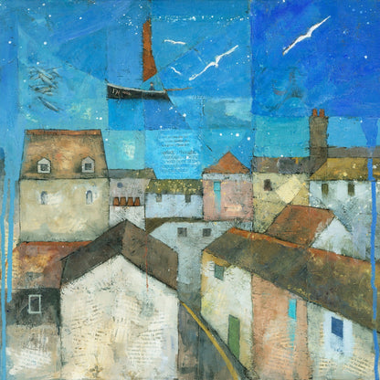 Coastal Village Collage