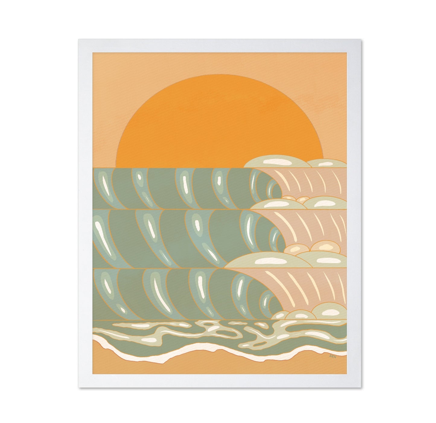 Sunset Ocean Waves