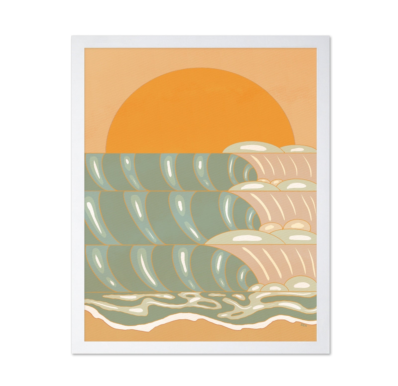 Sunset Ocean Waves