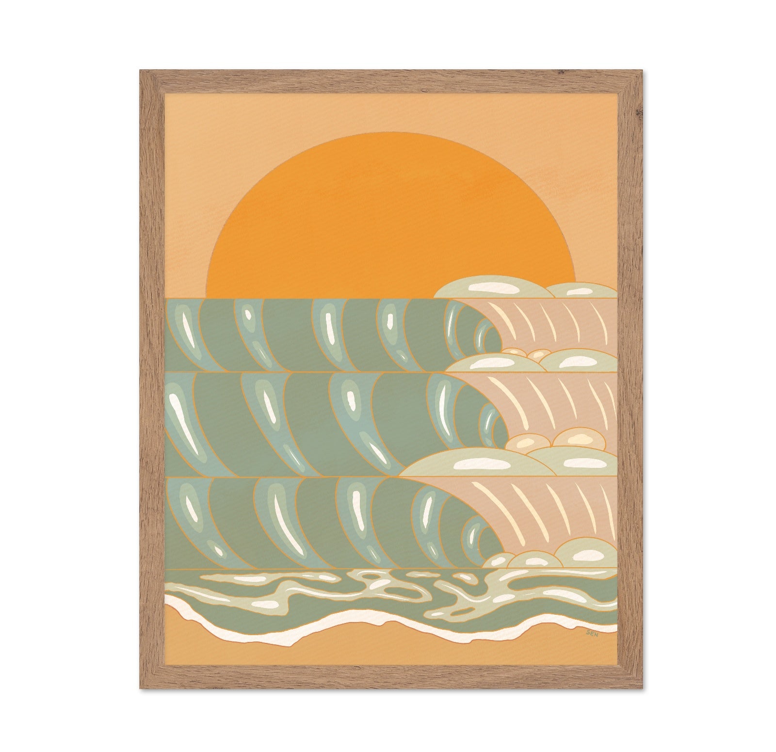 Sunset Ocean Waves
