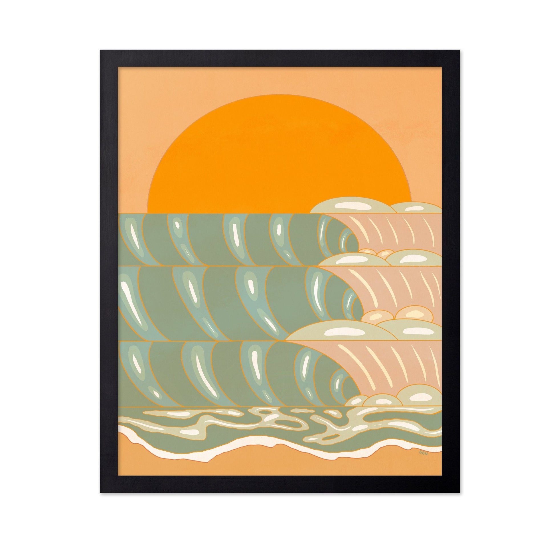 Sunset Ocean Waves