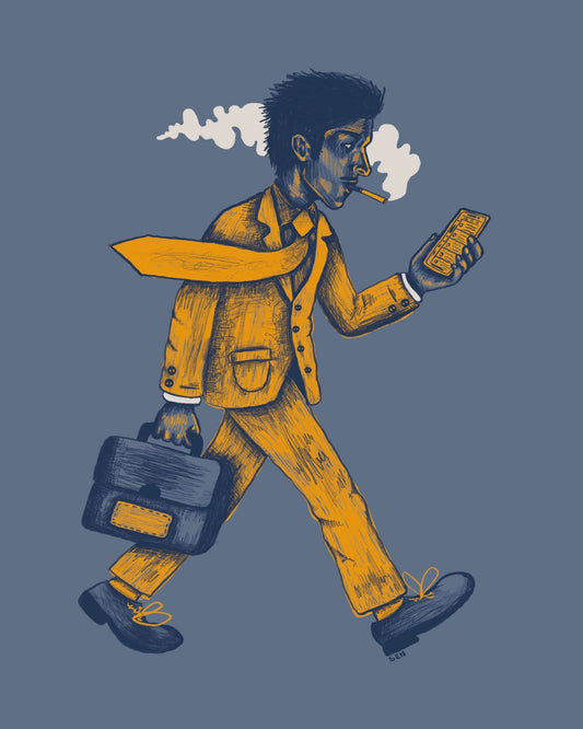 Busy Man Walking