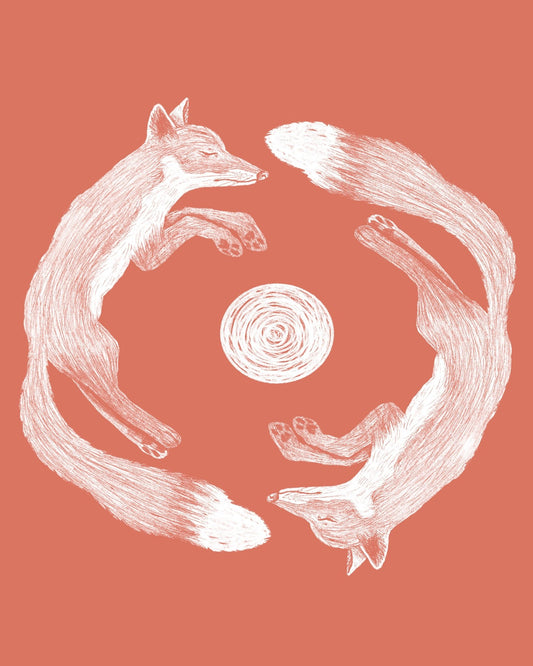 Fox Yin Yang Circle