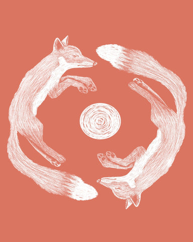 Fox Yin Yang Circle