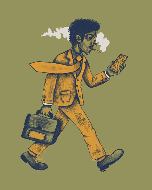 Busy Man on Phone