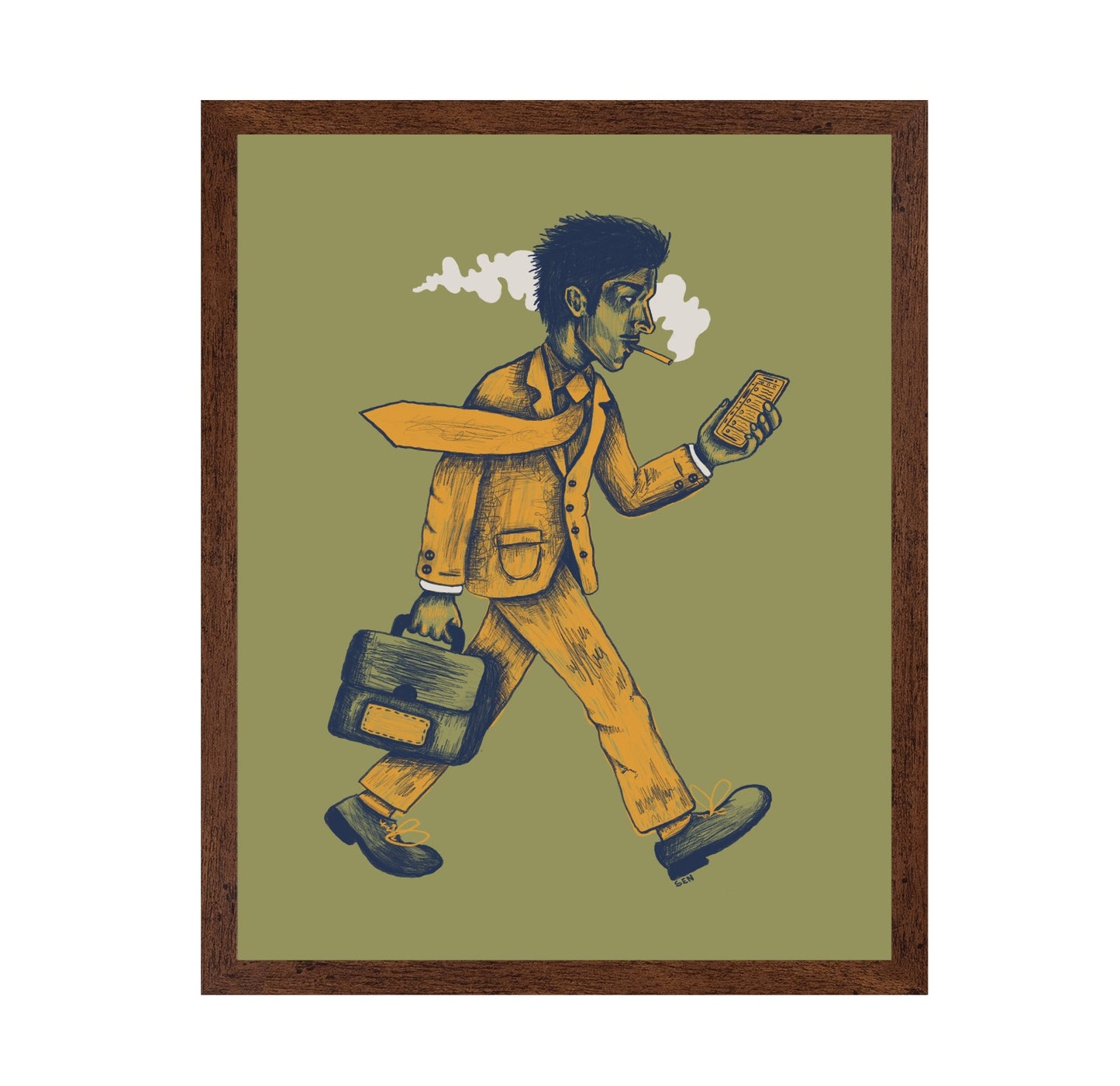 Busy Man on Phone