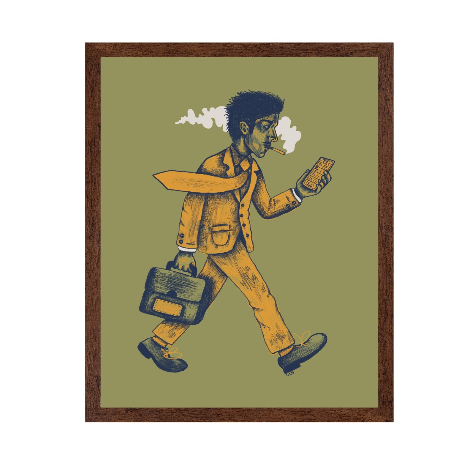 Busy Man on Phone