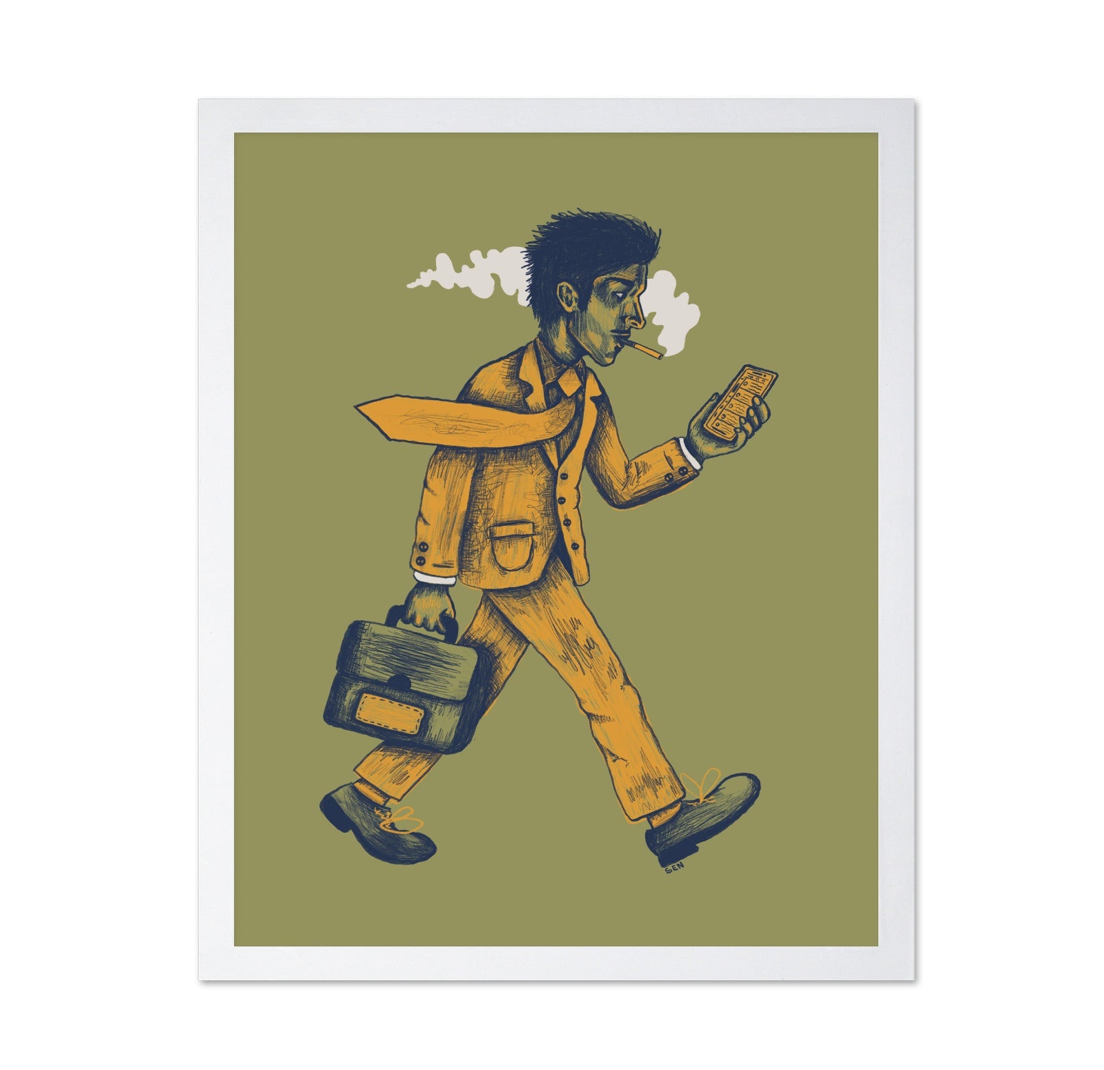 Busy Man on Phone