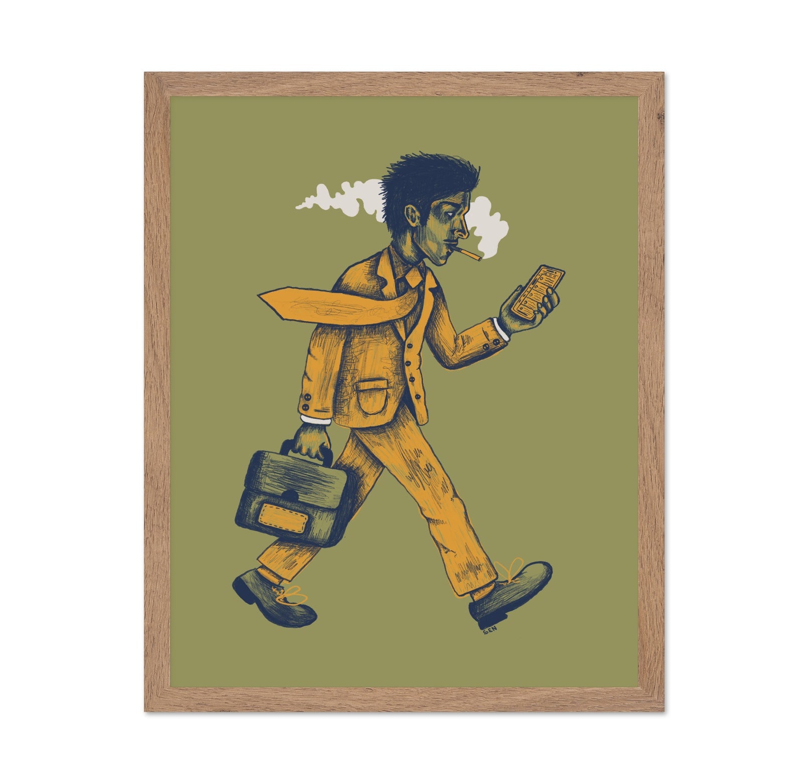 Busy Man on Phone