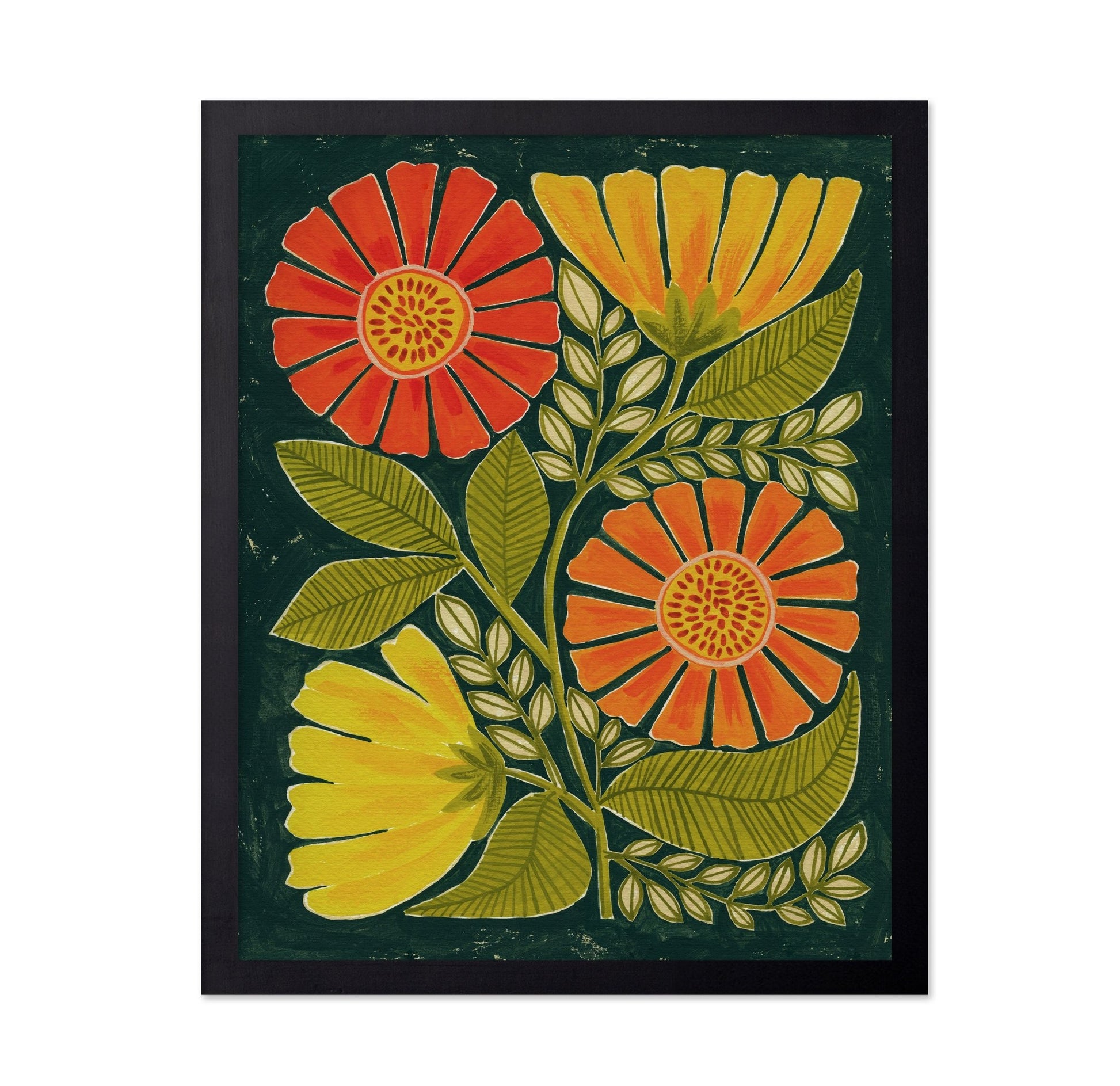 Retro Floral Garden