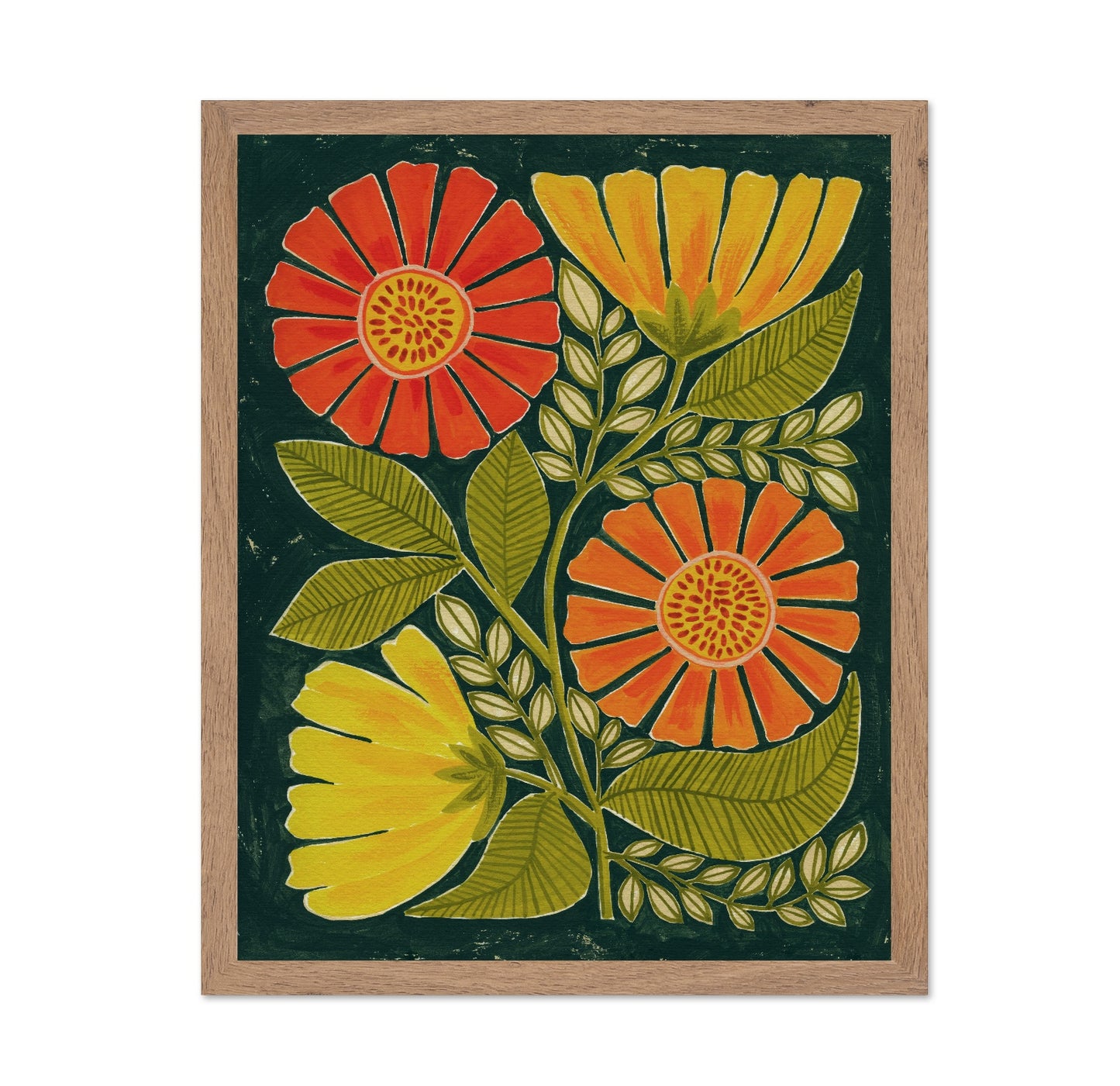Retro Floral Garden