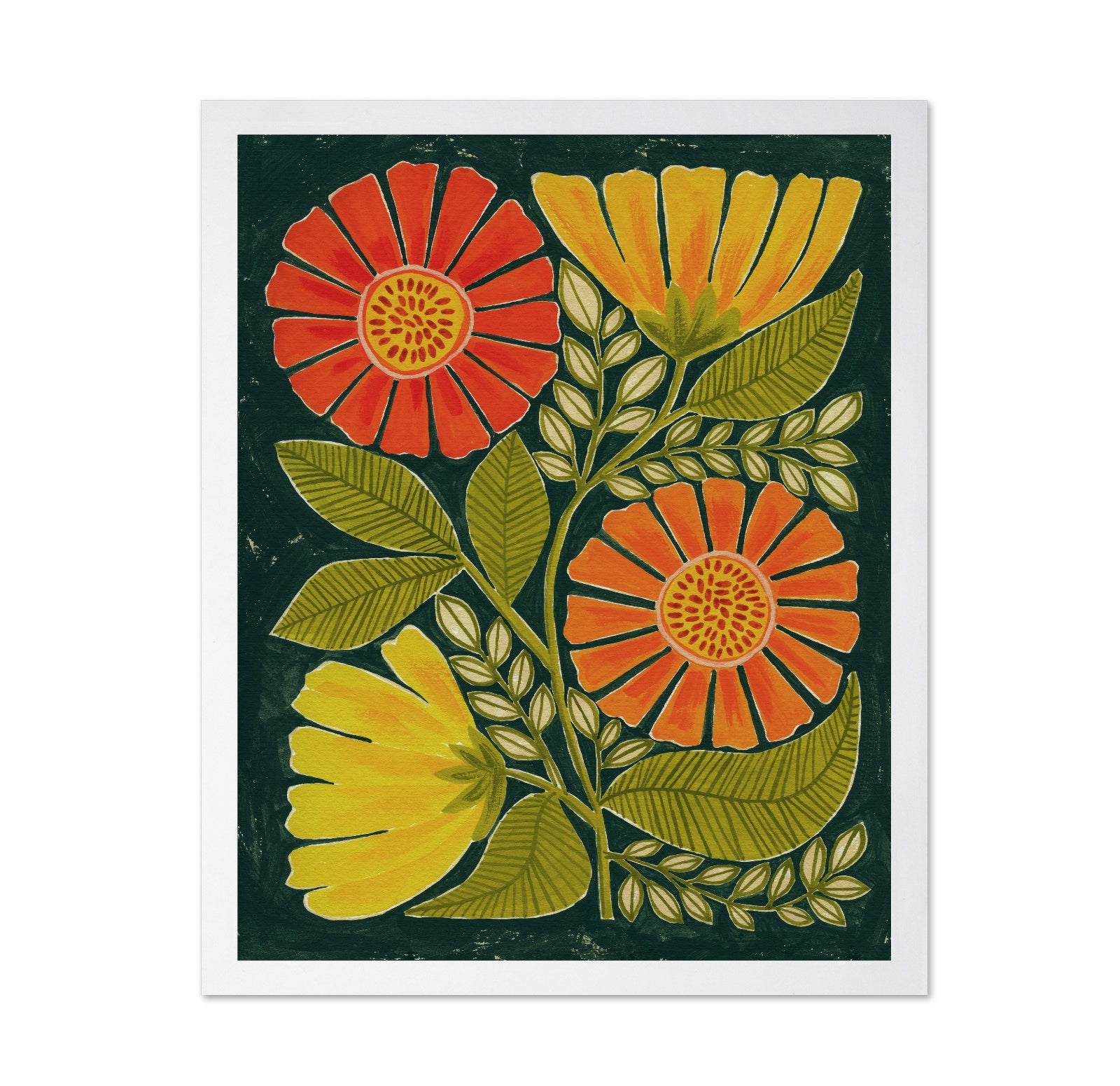 Retro Floral Garden