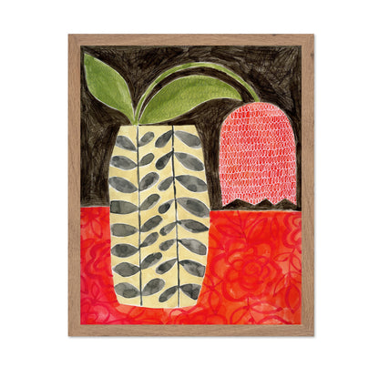 Patterned Vase Leaves