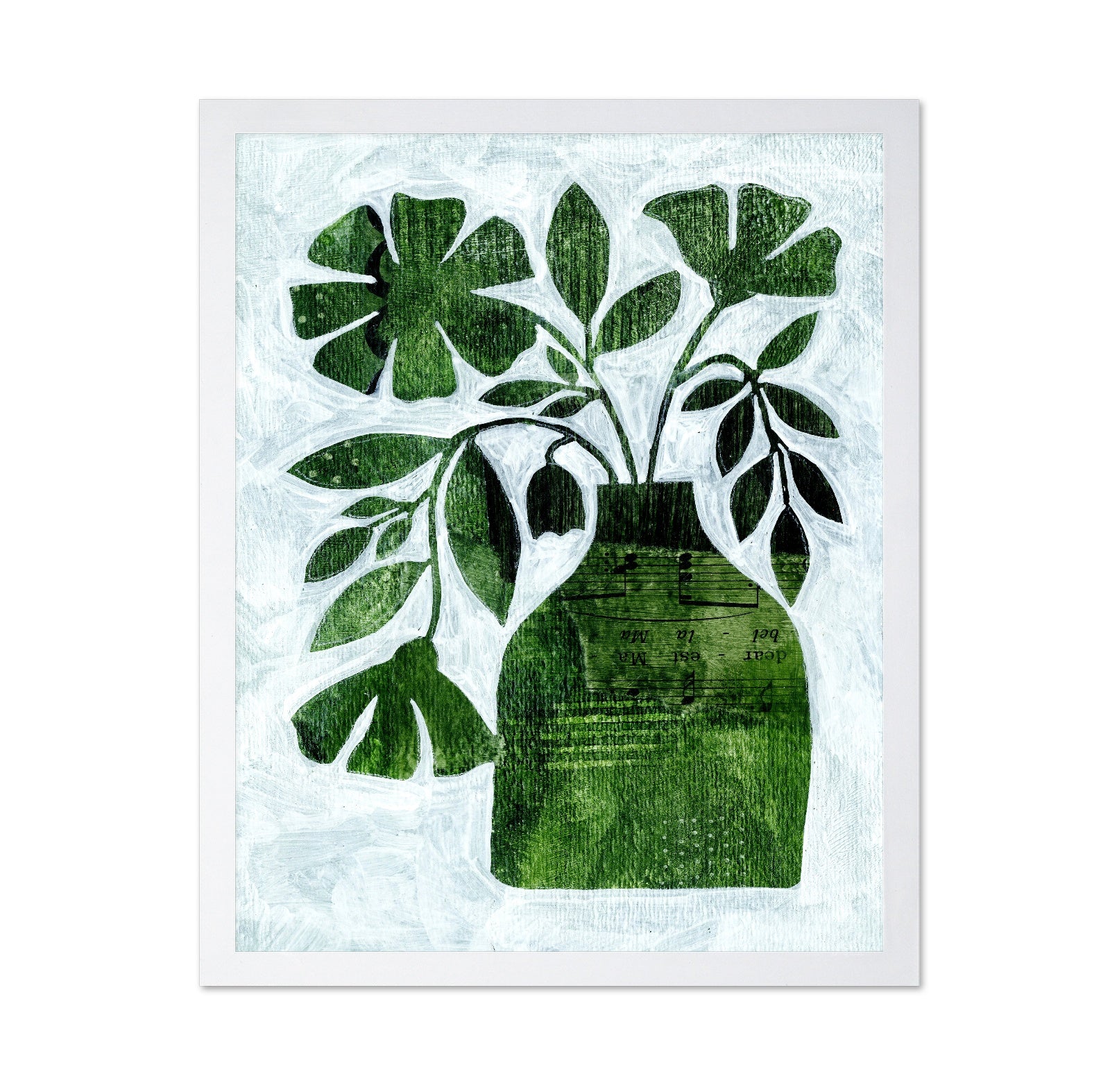 Green Botanical Vase