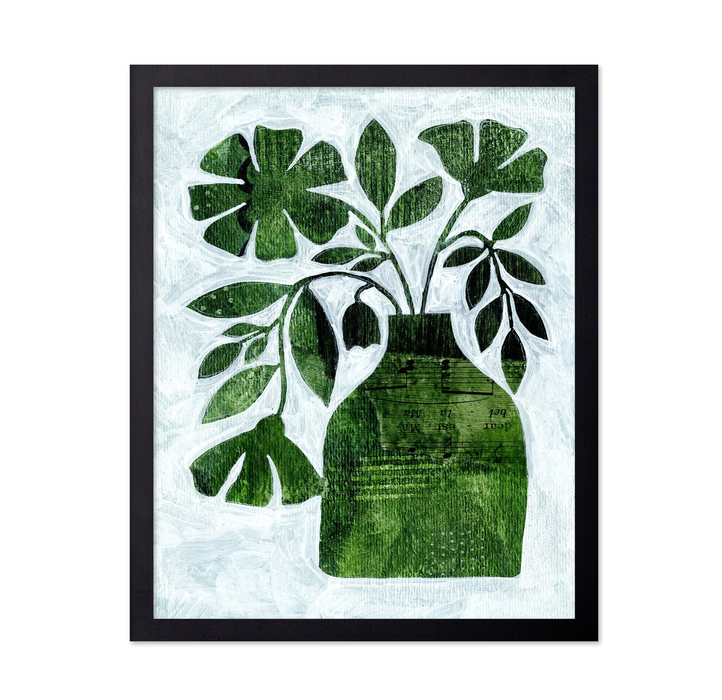 Green Botanical Vase