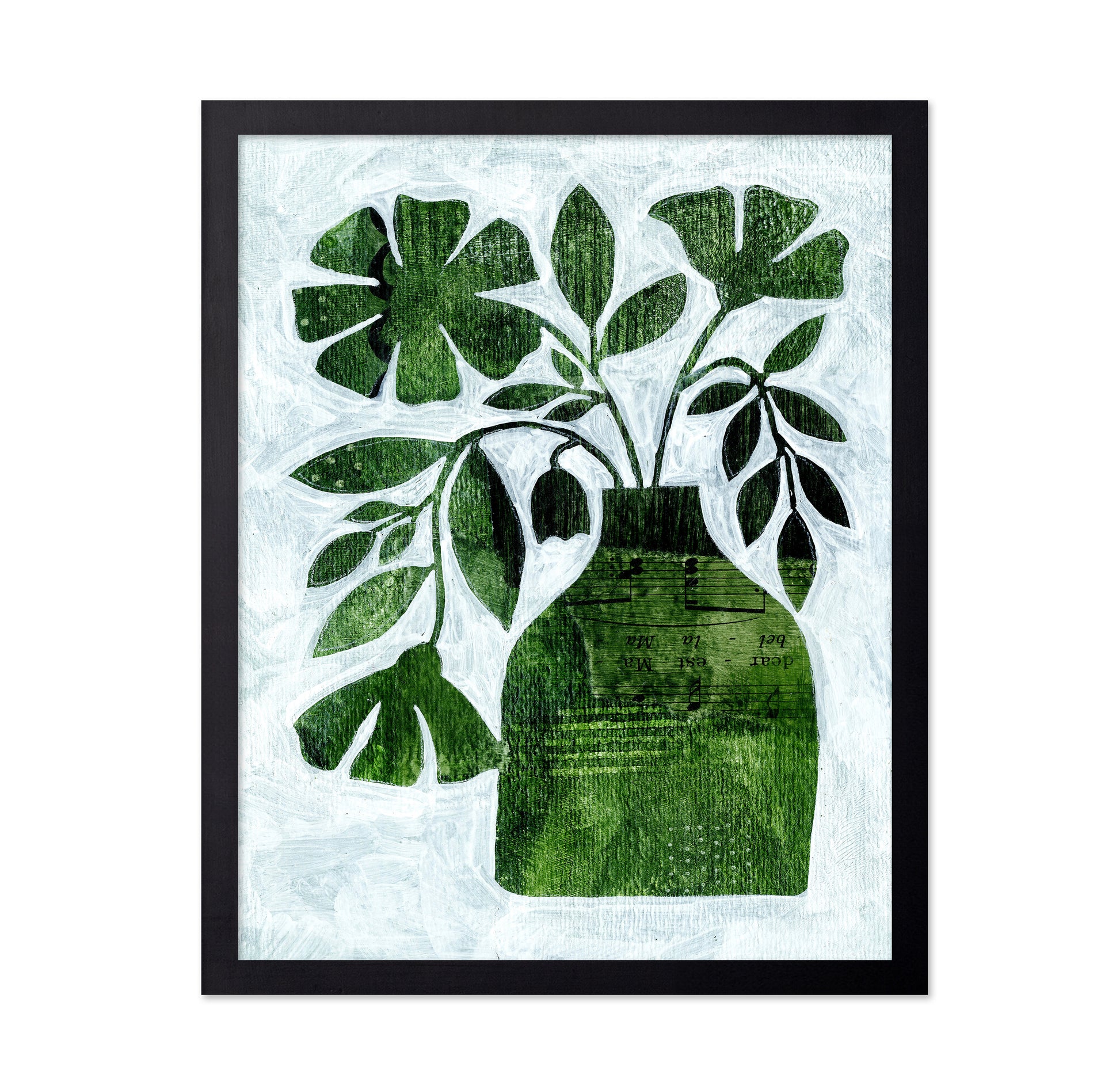 Green Botanical Vase