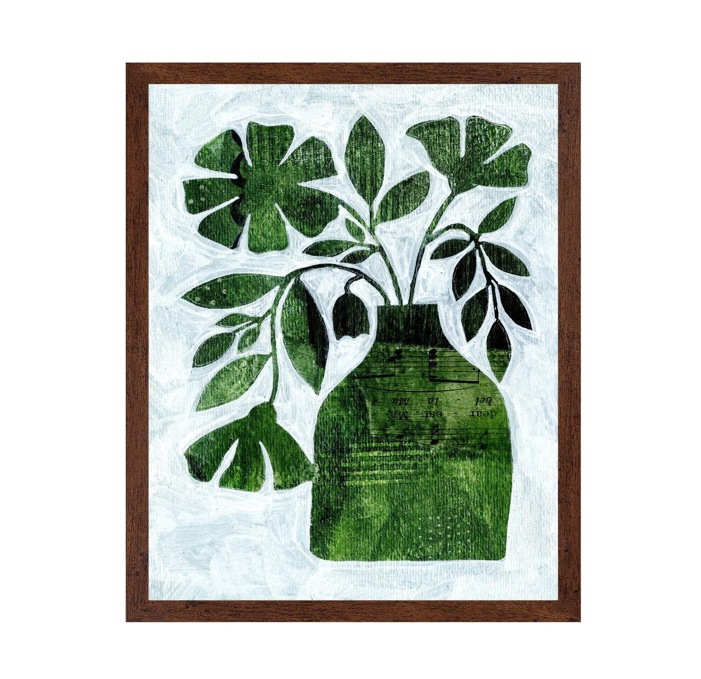 Green Botanical Vase