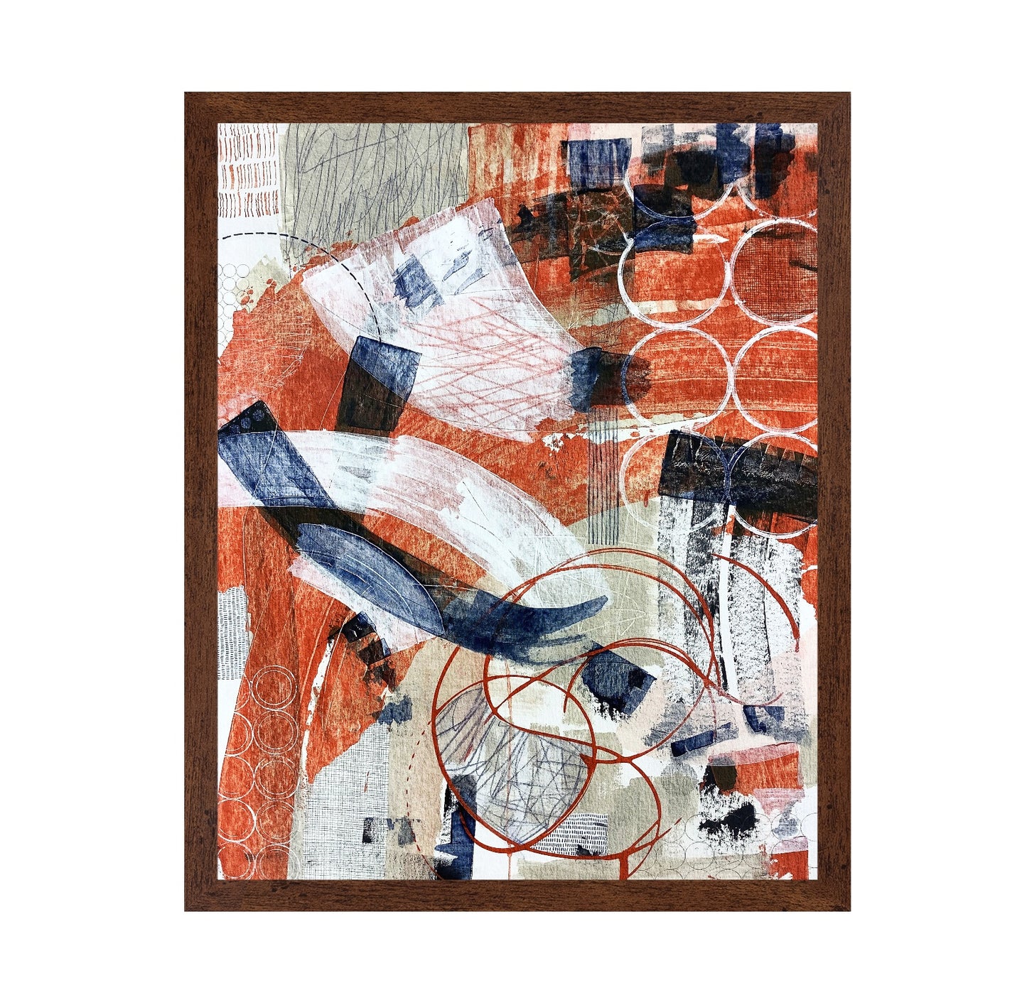 Red Blue Abstract Layers