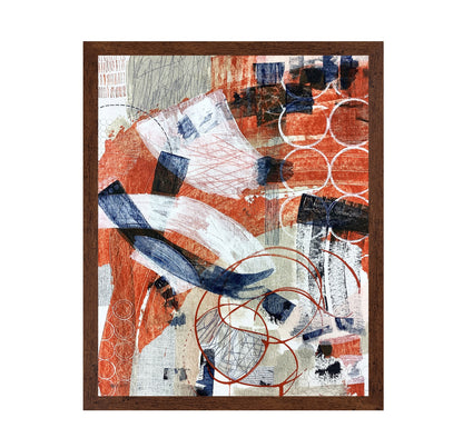 Red Blue Abstract Layers