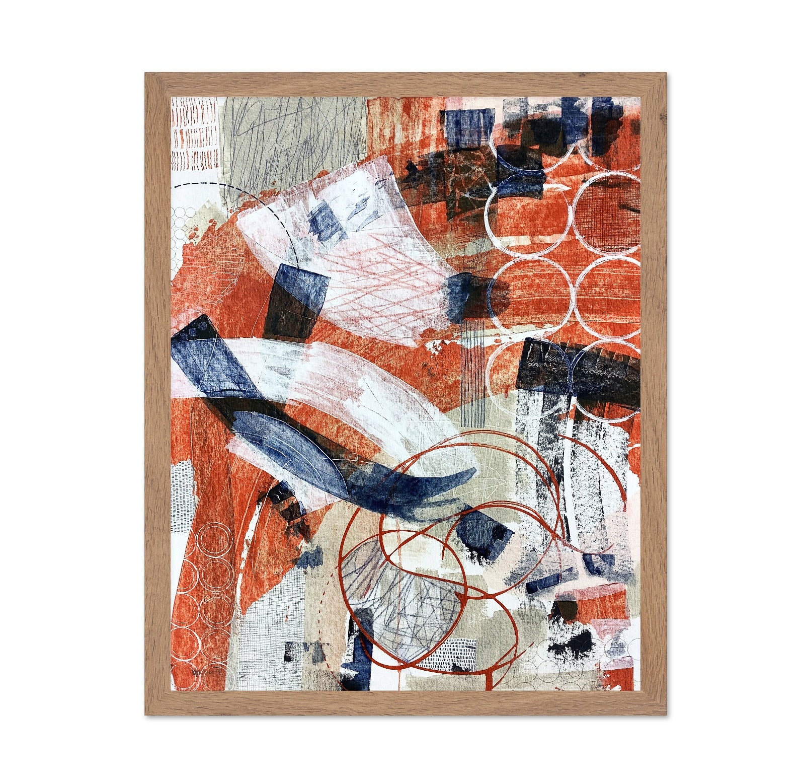 Red Blue Abstract Layers