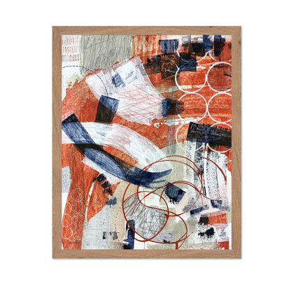 Red Blue Abstract Layers