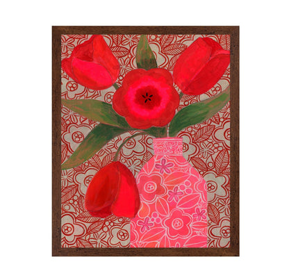 Red Tulip Vase