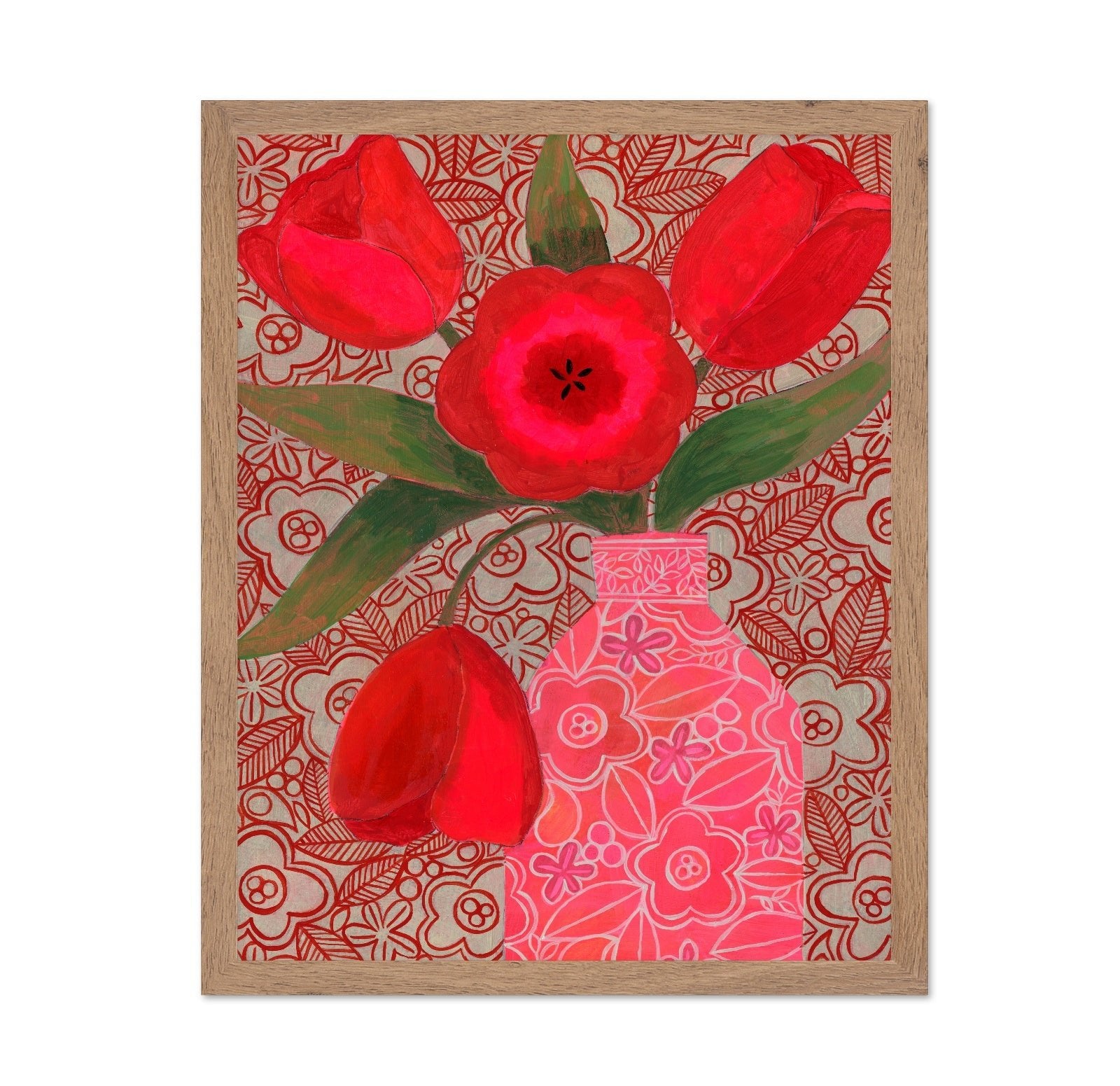 Red Tulip Vase