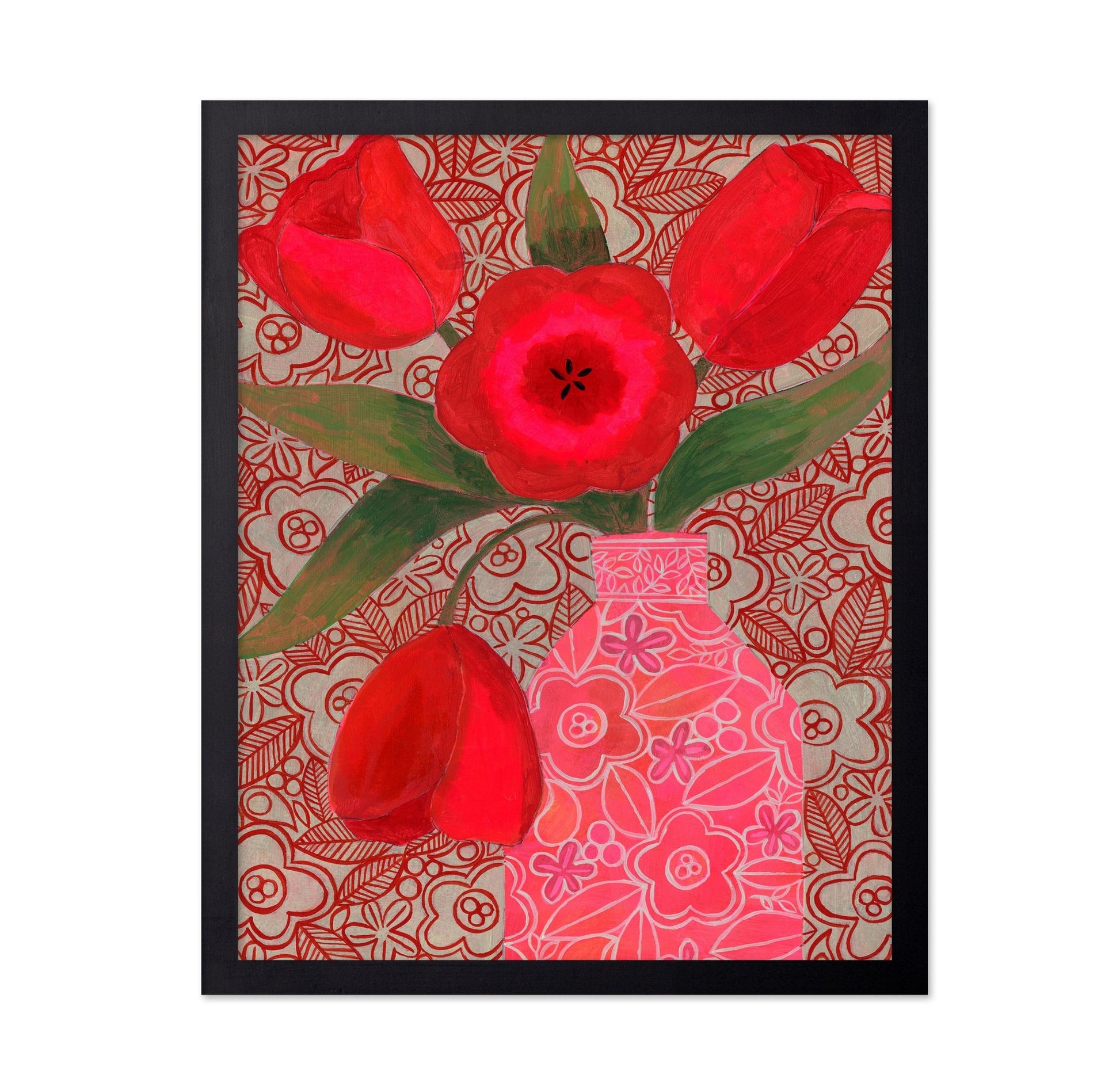 Red Tulip Vase