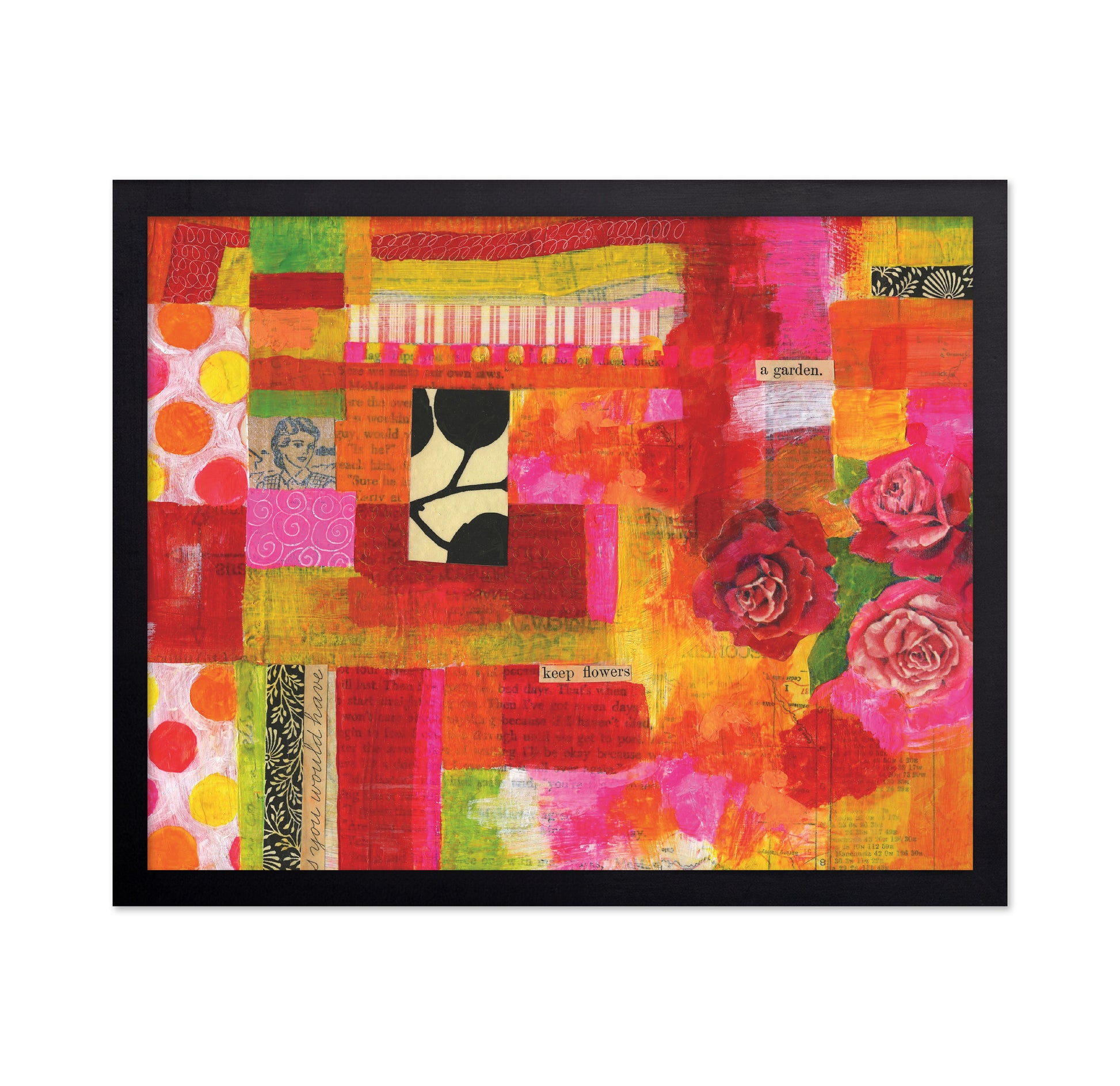 Bright Rose Collage