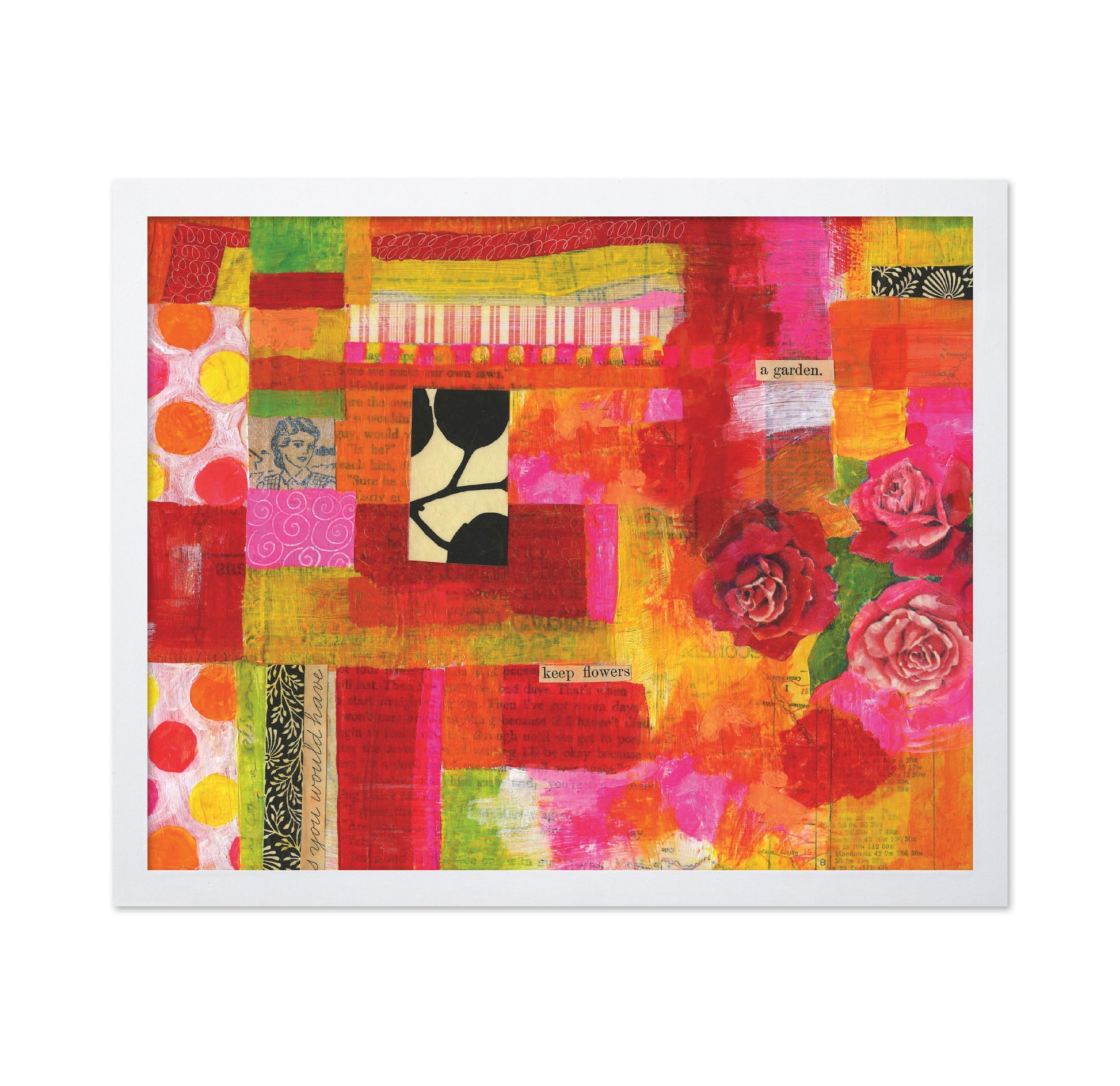 Bright Rose Collage