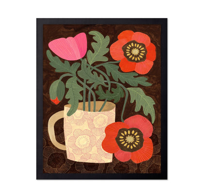 Red Floral Mug