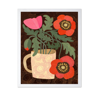 Red Floral Mug