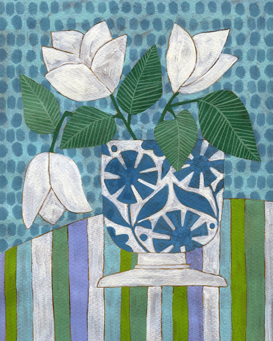 White Floral Vase No2