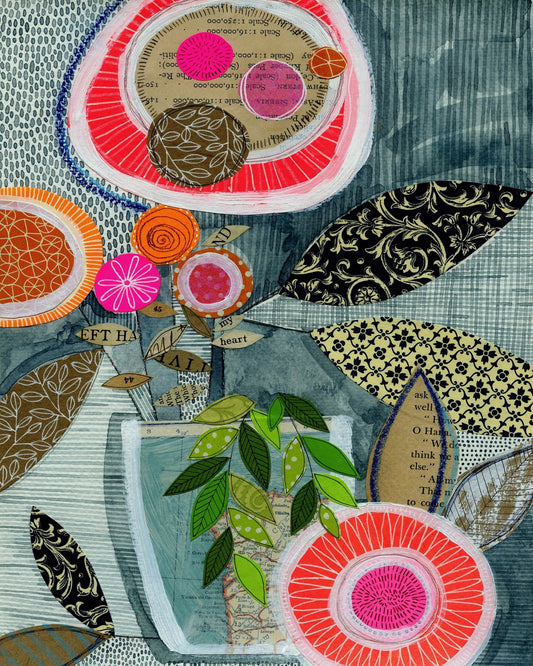 Abstract Floral Collage No3